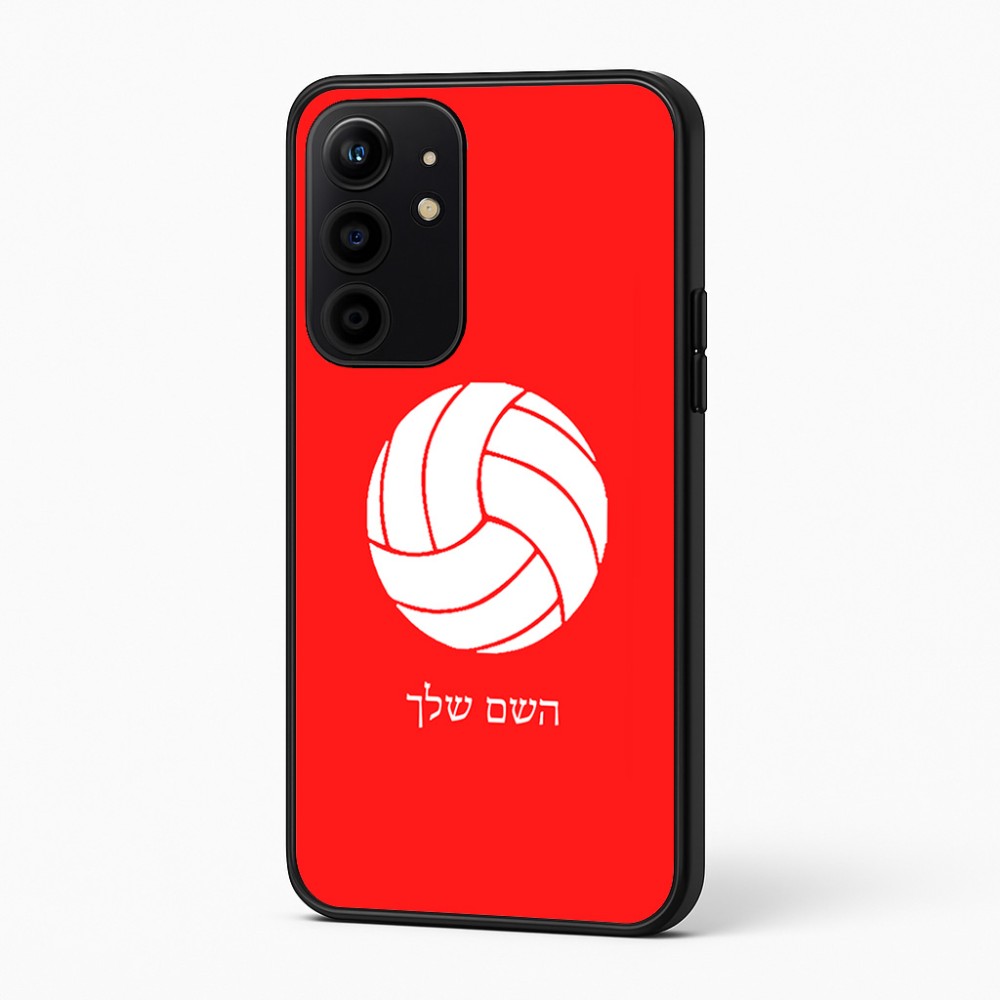 כיסוי בעיצוב אישי עם השם שלך לדגם - Realme 16 Pro+ 5G בעיצוב כדור כדורעף