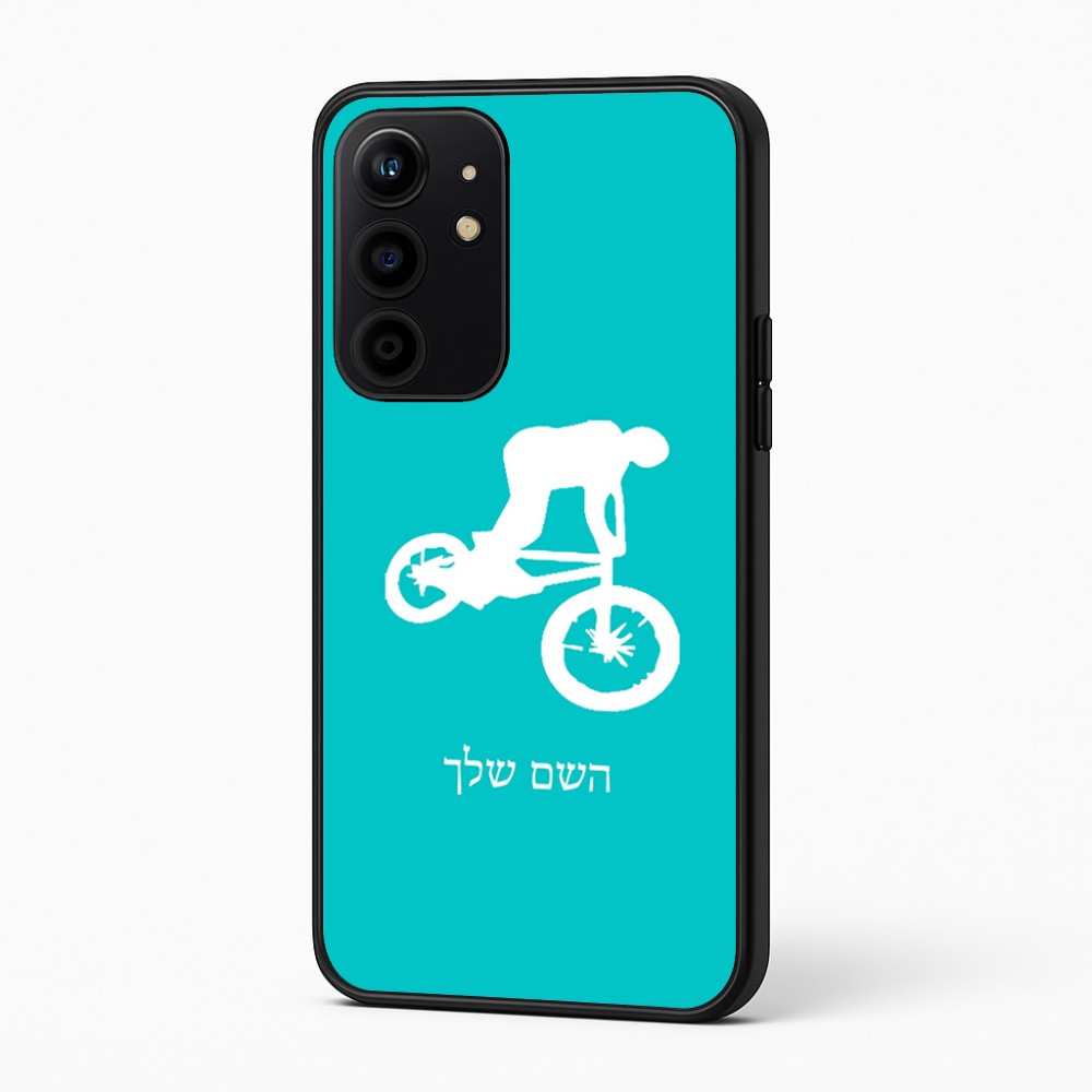 כיסוי בעיצוב אישי עם השם שלך לדגם - Realme 16 Pro+ 5G בעיצוב רוכב אופניים