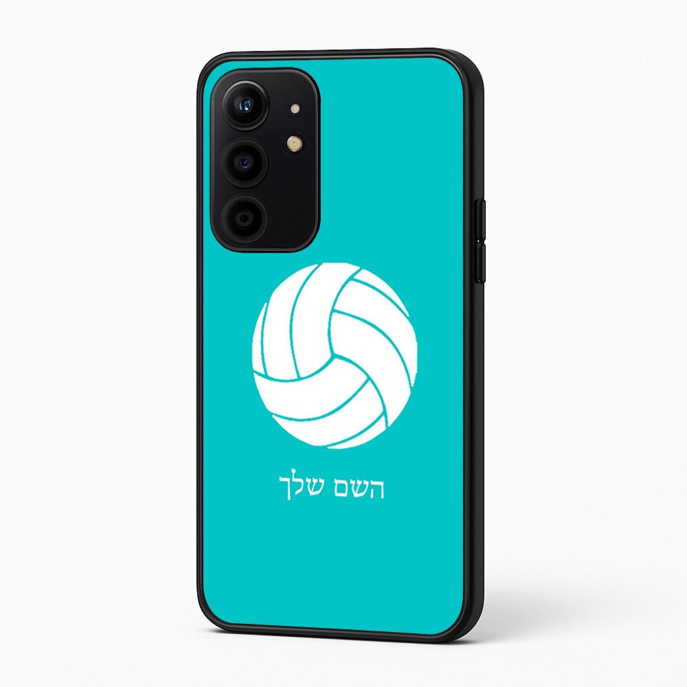 כיסוי בעיצוב אישי עם השם שלך לדגם - Realme 16 Pro+ 5G בעיצוב כדור כדורעף