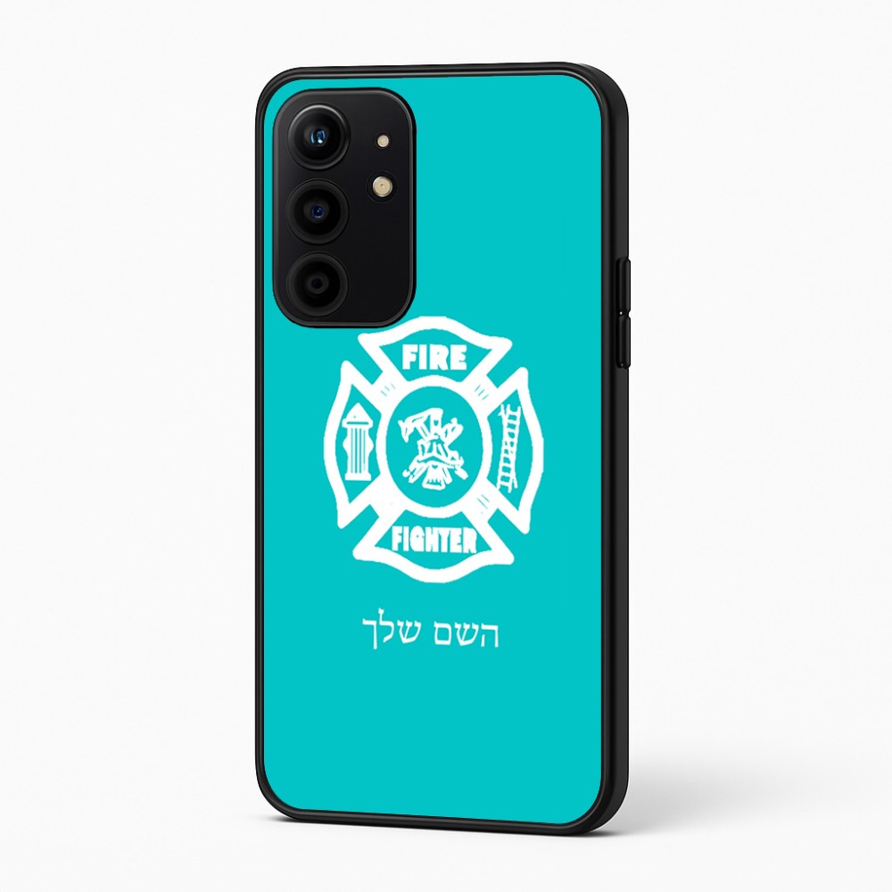 כיסוי בעיצוב אישי עם השם שלך לדגם - Realme 16 Pro+ 5G בעיצוב כבאי - תגית