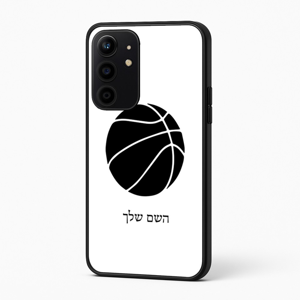כיסוי בעיצוב אישי עם השם שלך לדגם - Realme 16 Pro+ 5G בעיצוב כדורסל