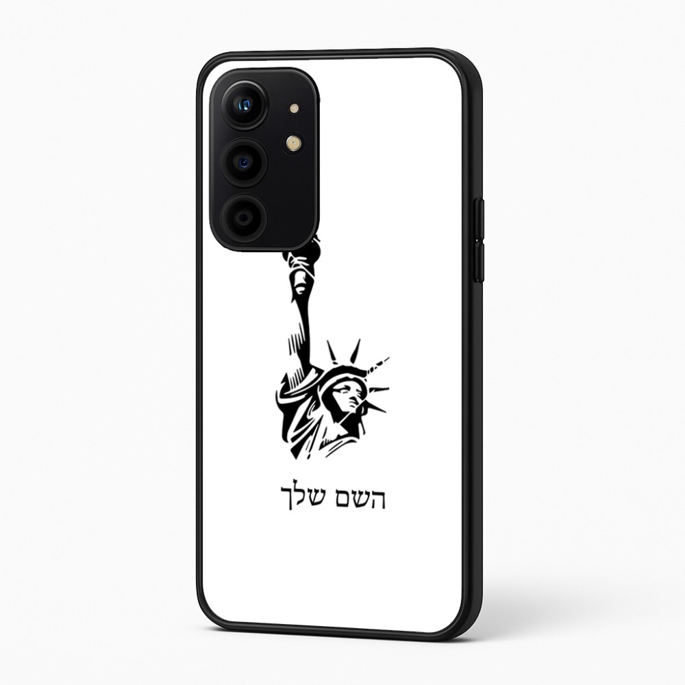 כיסוי בעיצוב אישי עם השם שלך לדגם - Realme 16 Pro+ 5G בעיצוב פסל החירות