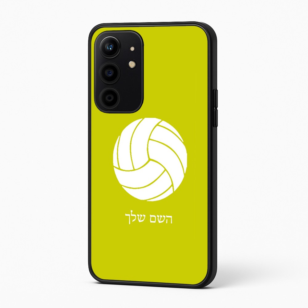 כיסוי בעיצוב אישי עם השם שלך לדגם - Realme 16 Pro+ 5G בעיצוב כדור כדורעף