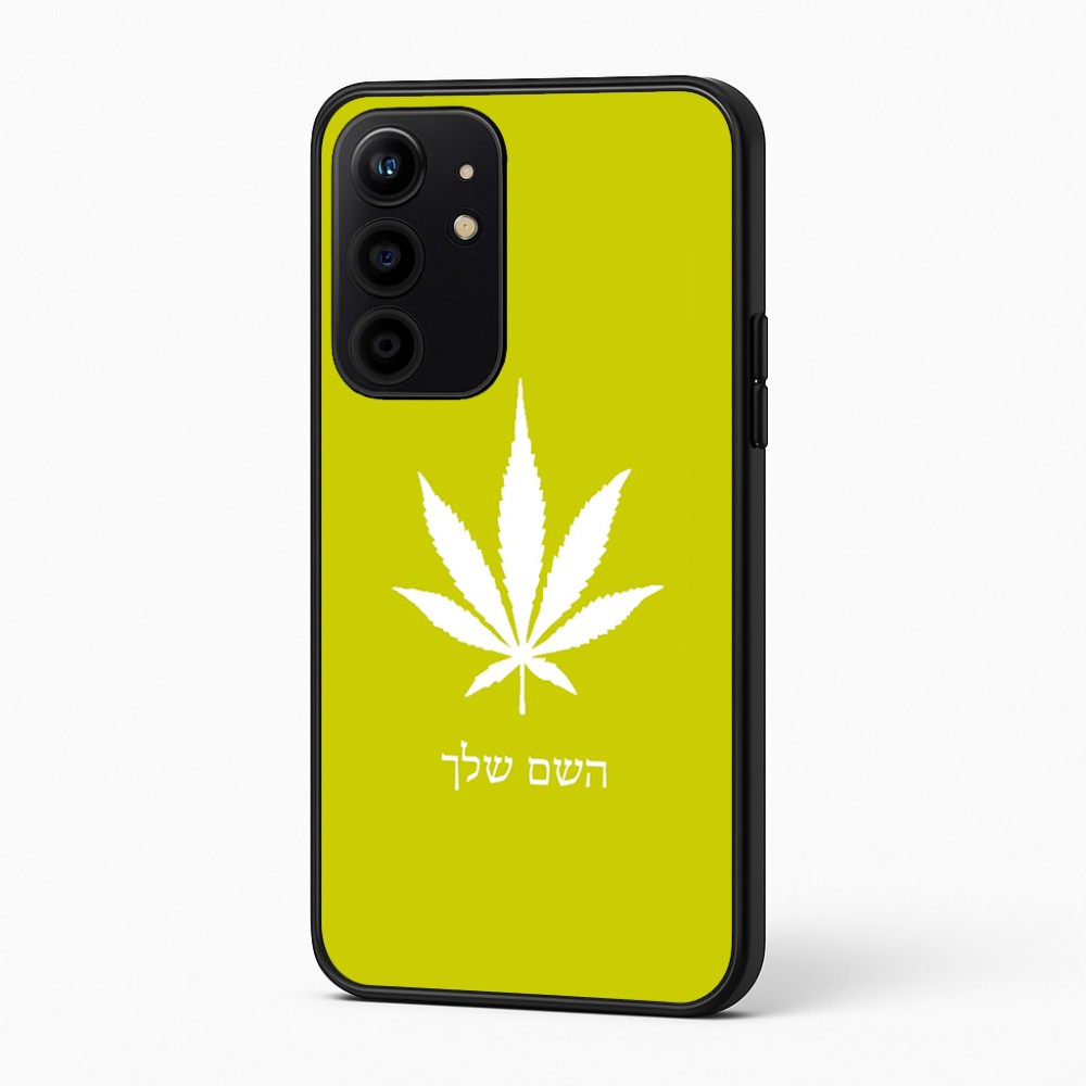 כיסוי בעיצוב אישי עם השם שלך לדגם - Realme 16 Pro+ 5G בעיצוב עלה מריחואנה - גראס