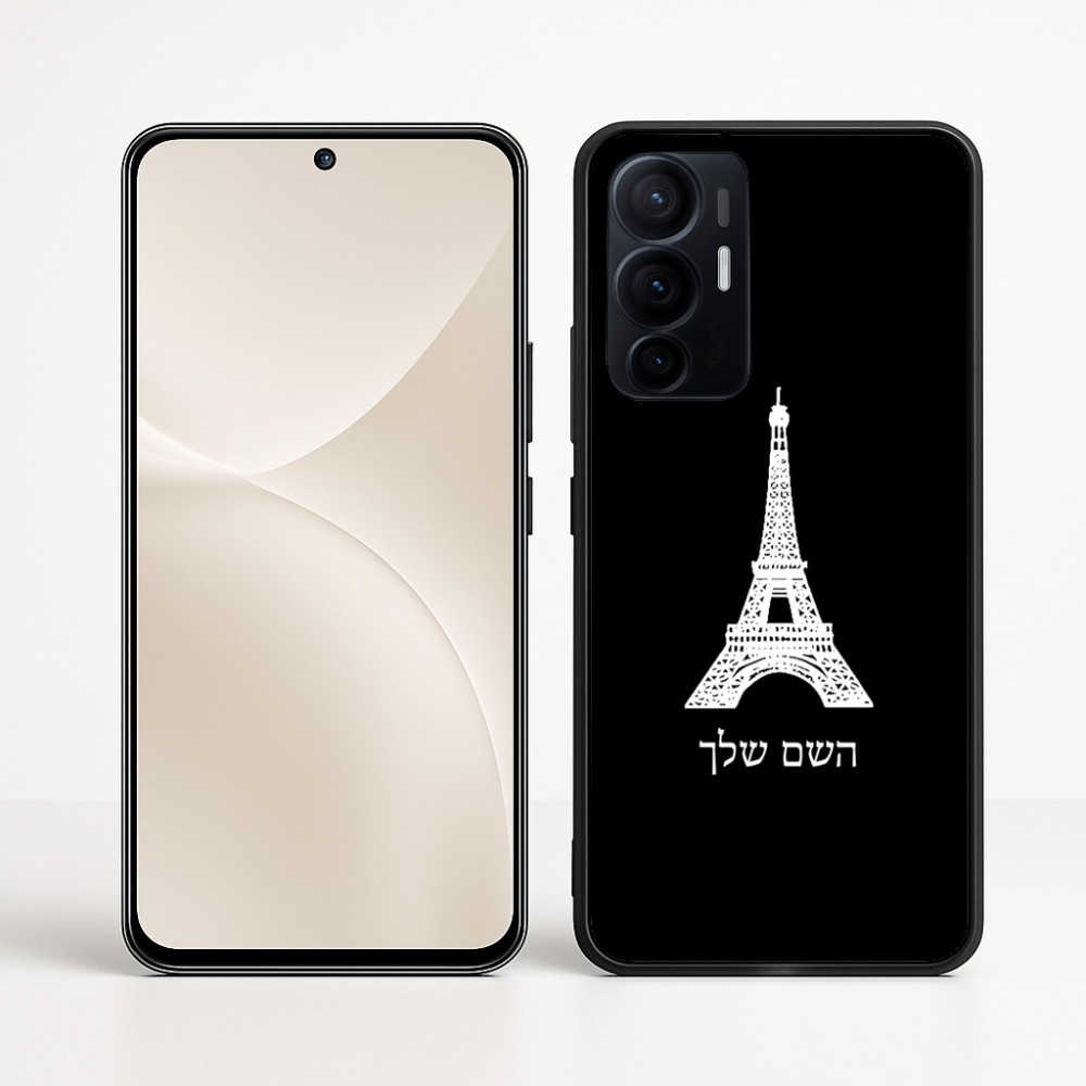 כיסוי בעיצוב אישי עם השם שלך לדגם - Realme 16 Pro+ 5G בעיצוב מגדל אייפל