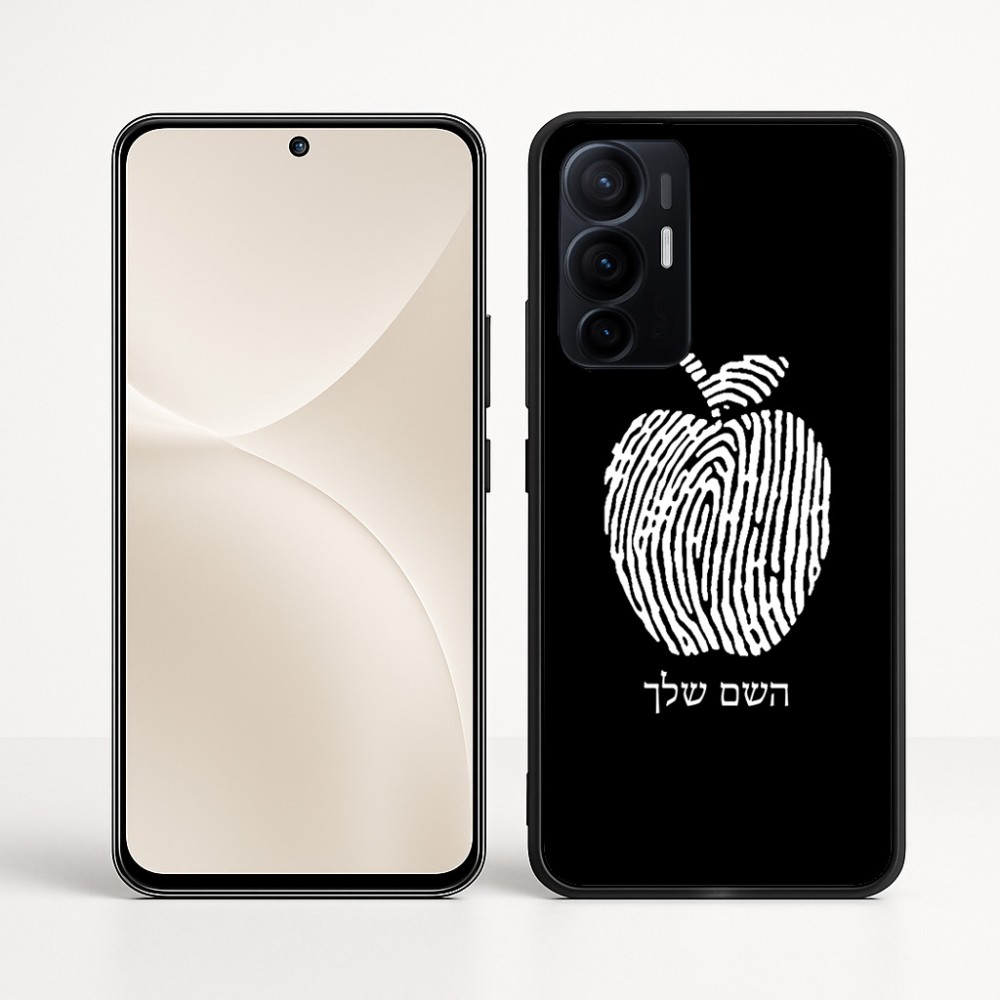 כיסוי בעיצוב אישי עם השם שלך לדגם - Realme 16 Pro+ 5G בעיצוב הדפס תפוח