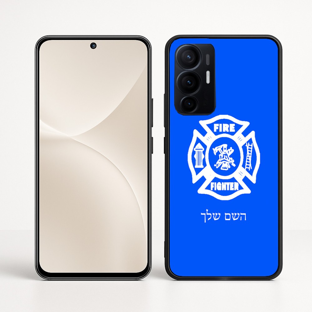 כיסוי בעיצוב אישי עם השם שלך לדגם - Realme 16 Pro+ 5G בעיצוב כבאי - תגית