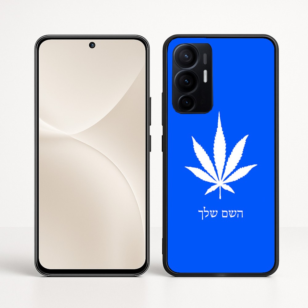 כיסוי בעיצוב אישי עם השם שלך לדגם - Realme 16 Pro+ 5G בעיצוב עלה מריחואנה - גראס