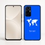 כיסוי בעיצוב אישי עם השם שלך לדגם - Realme 16 Pro+ 5G בעיצוב מפת העולם