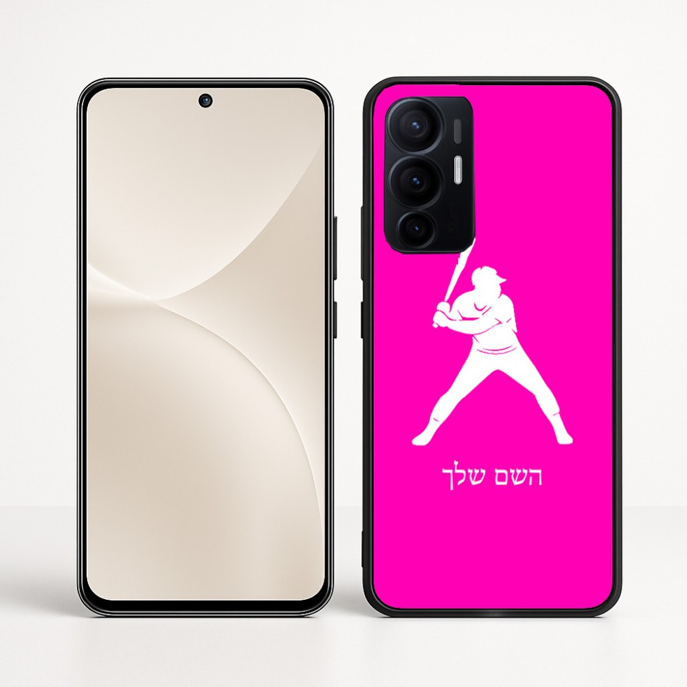 כיסוי בעיצוב אישי עם השם שלך לדגם - Realme 16 Pro+ 5G בעיצוב שחקן בייסבול