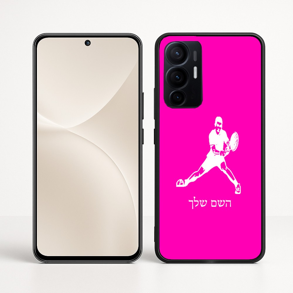 כיסוי בעיצוב אישי עם השם שלך לדגם - Realme 16 Pro+ 5G בעיצוב שחקן טניס