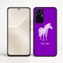 כיסוי בעיצוב אישי עם השם שלך לדגם - Realme 16 Pro+ 5G בעיצוב זברה