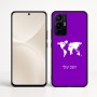 כיסוי בעיצוב אישי עם השם שלך לדגם - Realme 16 Pro+ 5G בעיצוב מפת העולם