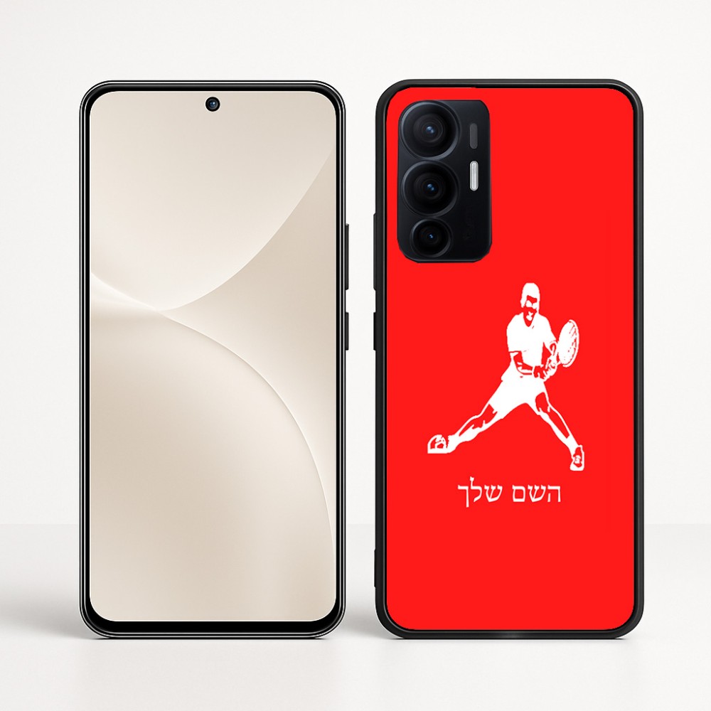 כיסוי בעיצוב אישי עם השם שלך לדגם - Realme 16 Pro+ 5G בעיצוב שחקן טניס