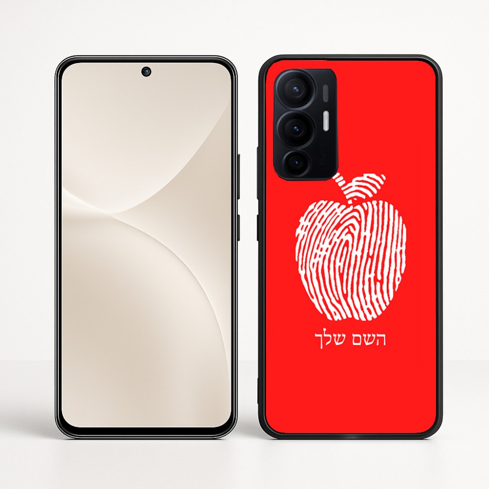 כיסוי בעיצוב אישי עם השם שלך לדגם - Realme 16 Pro+ 5G בעיצוב הדפס תפוח