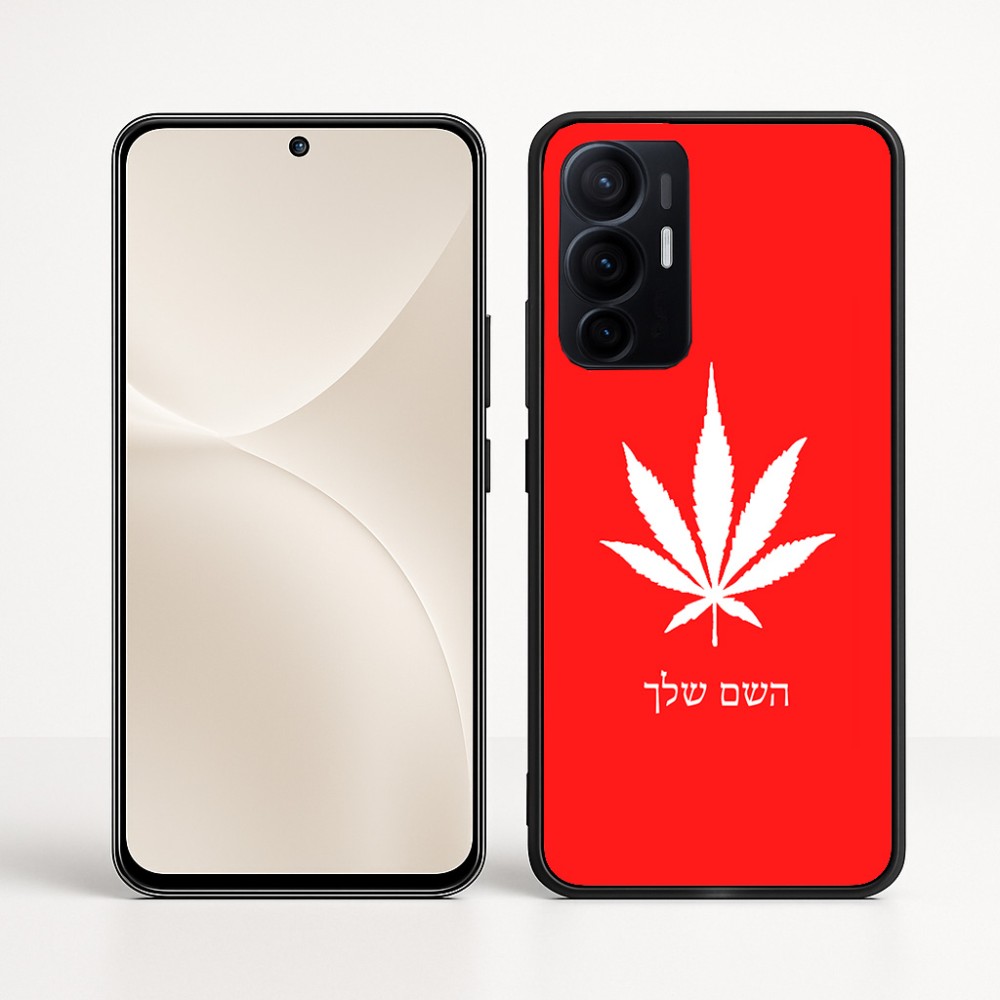 כיסוי בעיצוב אישי עם השם שלך לדגם - Realme 16 Pro+ 5G בעיצוב עלה מריחואנה - גראס