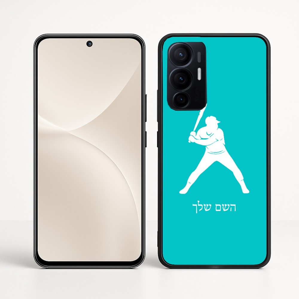 כיסוי בעיצוב אישי עם השם שלך לדגם - Realme 16 Pro+ 5G בעיצוב שחקן בייסבול