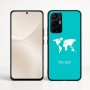 כיסוי בעיצוב אישי עם השם שלך לדגם - Realme 16 Pro+ 5G בעיצוב מפת העולם