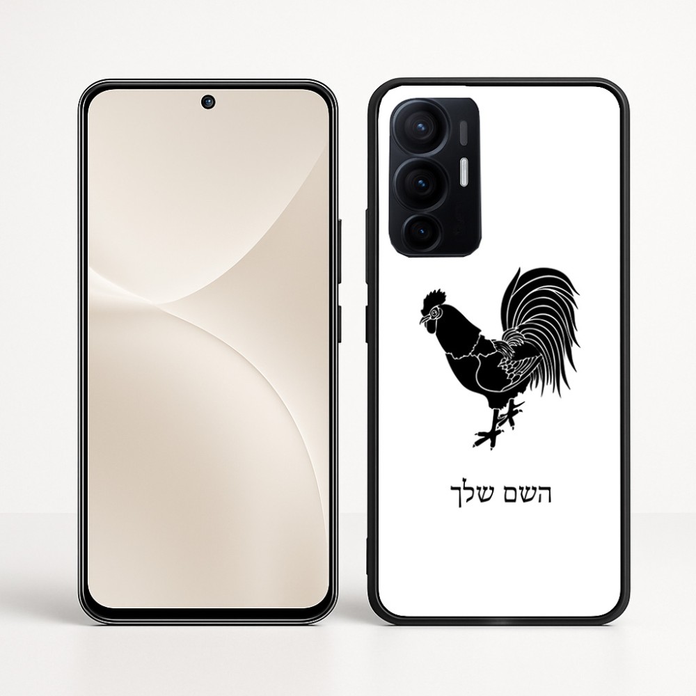 כיסוי בעיצוב אישי עם השם שלך לדגם - Realme 16 Pro+ 5G בעיצוב תרנגול