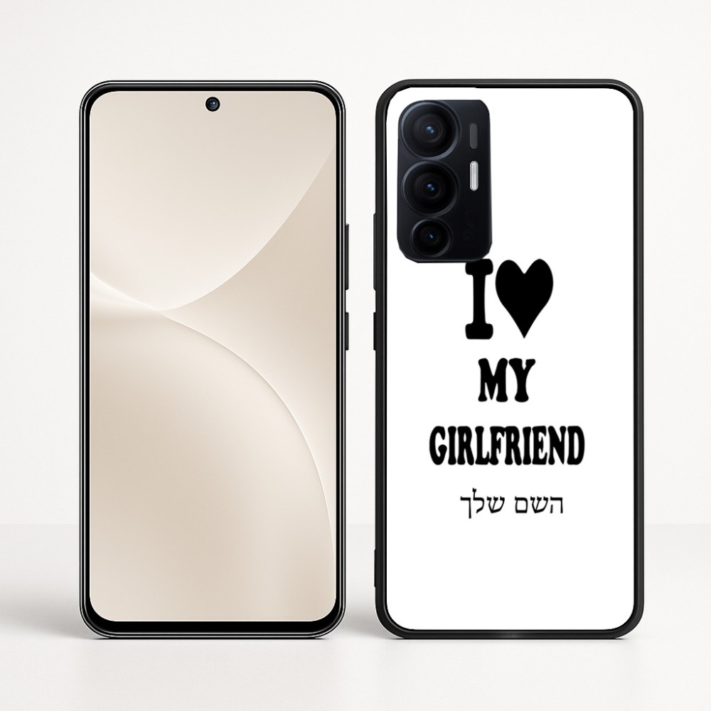 כיסוי בעיצוב אישי עם השם שלך לדגם - Realme 16 Pro+ 5G בעיצוב אוהב את החברה שלי