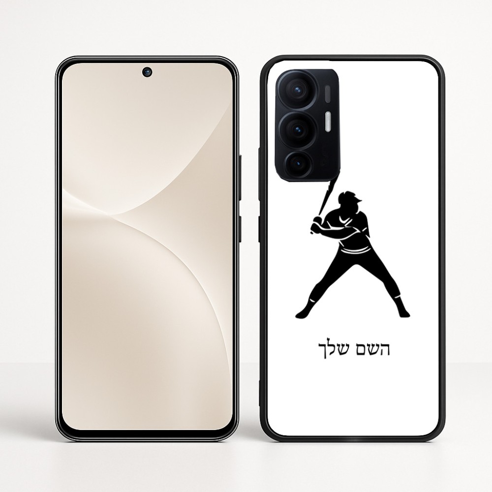 כיסוי בעיצוב אישי עם השם שלך לדגם - Realme 16 Pro+ 5G בעיצוב שחקן בייסבול