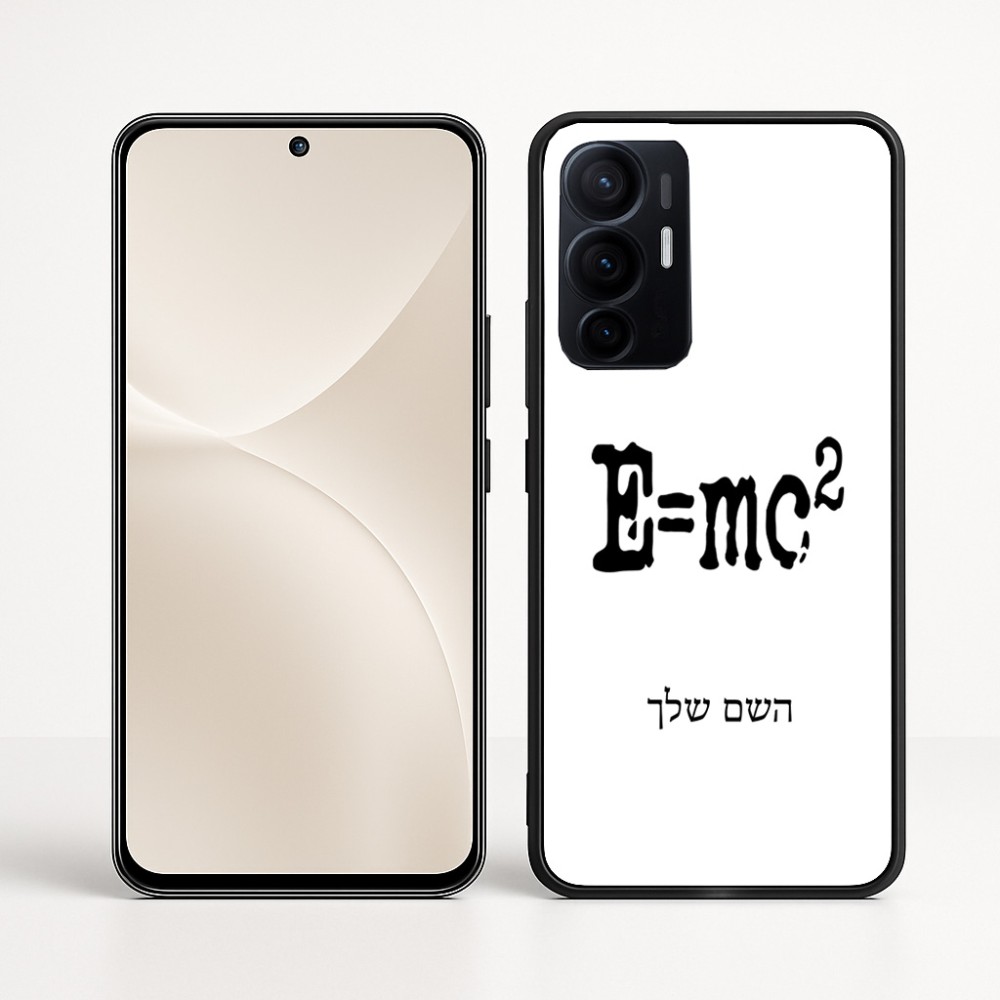 כיסוי בעיצוב אישי עם השם שלך לדגם - Realme 16 Pro+ 5G בעיצוב נוסחת אלברט איינשטיין