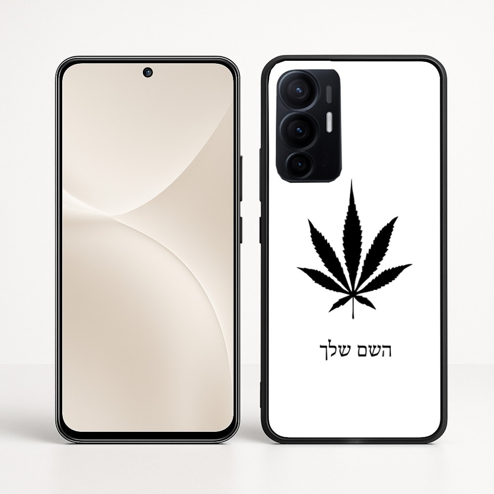 כיסוי בעיצוב אישי עם השם שלך לדגם - Realme 16 Pro+ 5G בעיצוב עלה מריחואנה - גראס