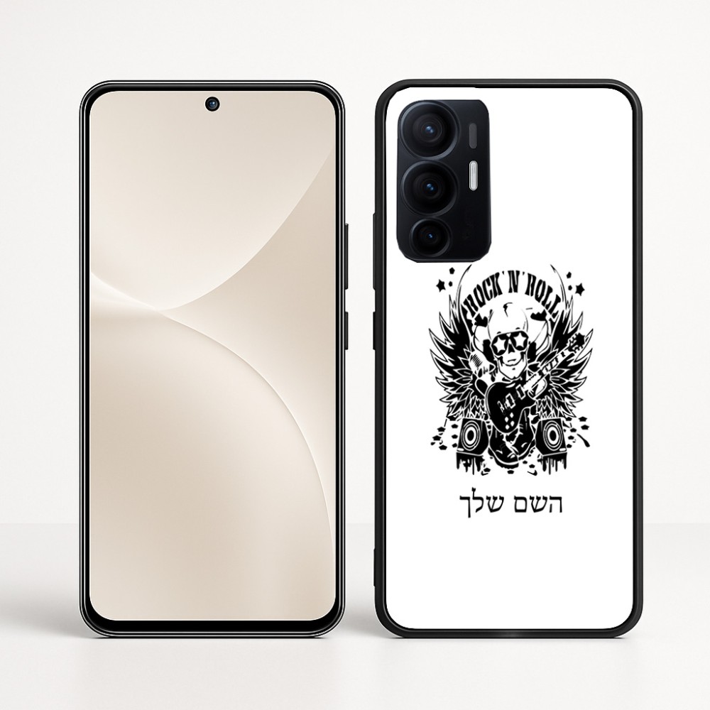 כיסוי בעיצוב אישי עם השם שלך לדגם - Realme 16 Pro+ 5G בעיצוב רוקנרול