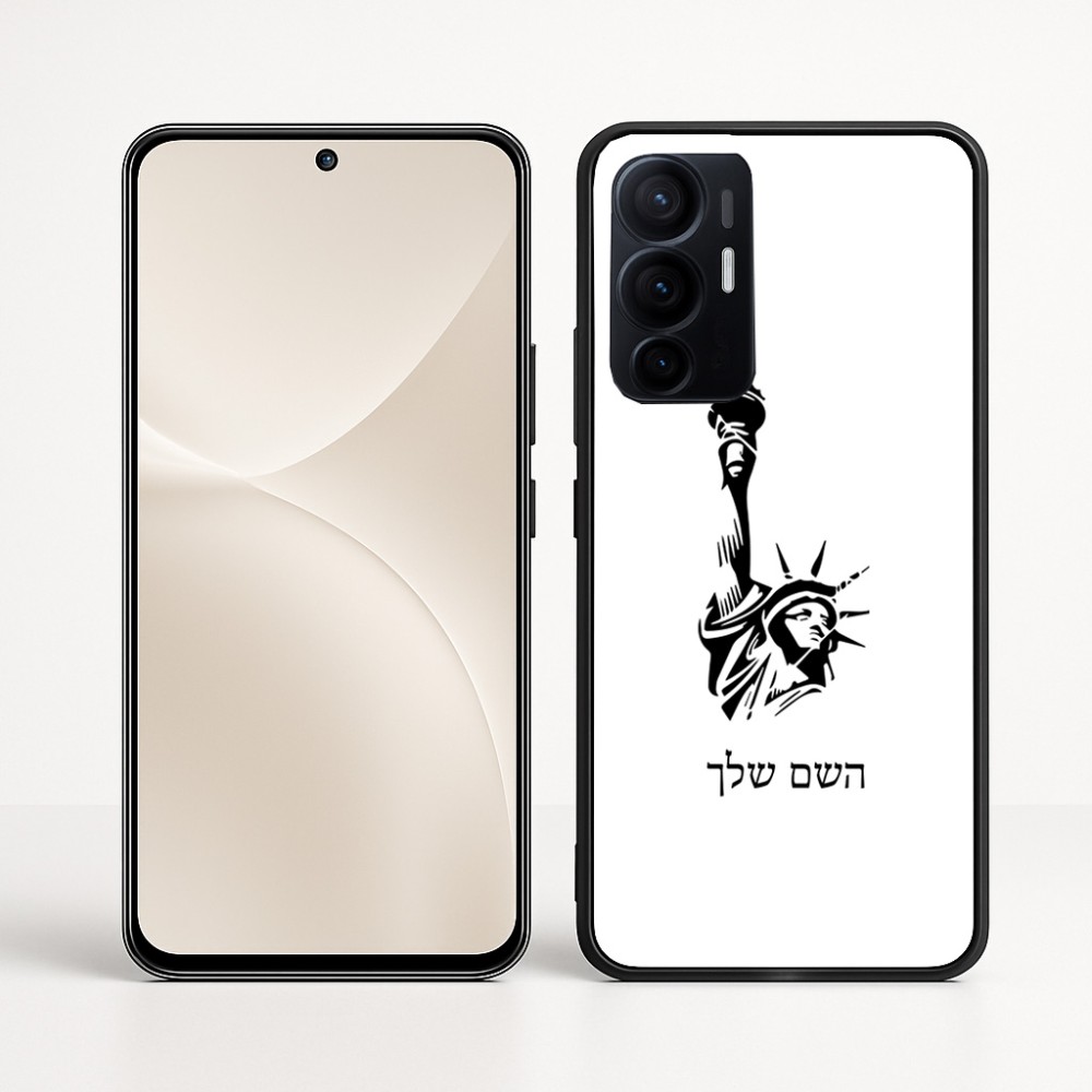 כיסוי בעיצוב אישי עם השם שלך לדגם - Realme 16 Pro+ 5G בעיצוב פסל החירות
