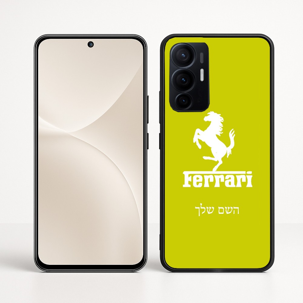 כיסוי בעיצוב אישי עם השם שלך לדגם - Realme 16 Pro+ 5G בעיצוב פרארי