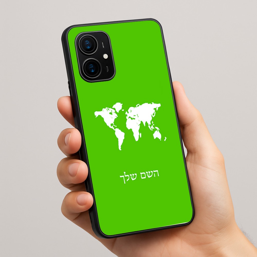כיסוי בעיצוב אישי עם השם שלך לדגם - Realme 16 Pro+ 5G בעיצוב מפת העולם