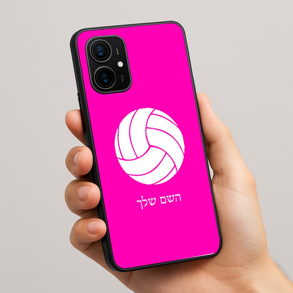 כיסוי בעיצוב אישי עם השם שלך לדגם - Realme 16 Pro+ 5G בעיצוב כדור כדורעף