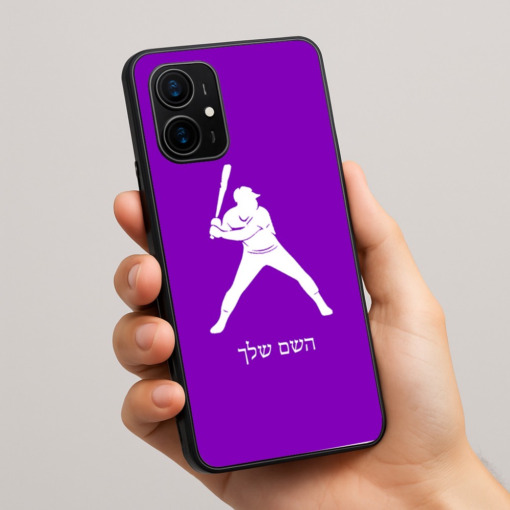 כיסוי בעיצוב אישי עם השם שלך לדגם - Realme 16 Pro+ 5G בעיצוב שחקן בייסבול