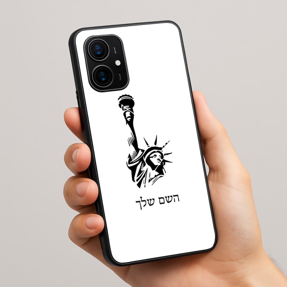 כיסוי בעיצוב אישי עם השם שלך לדגם - Realme 16 Pro+ 5G בעיצוב פסל החירות