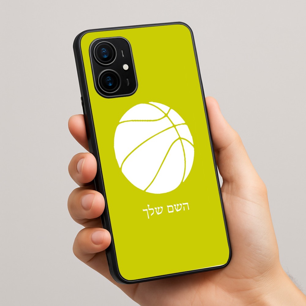 כיסוי בעיצוב אישי עם השם שלך לדגם - Realme 16 Pro+ 5G בעיצוב כדורסל