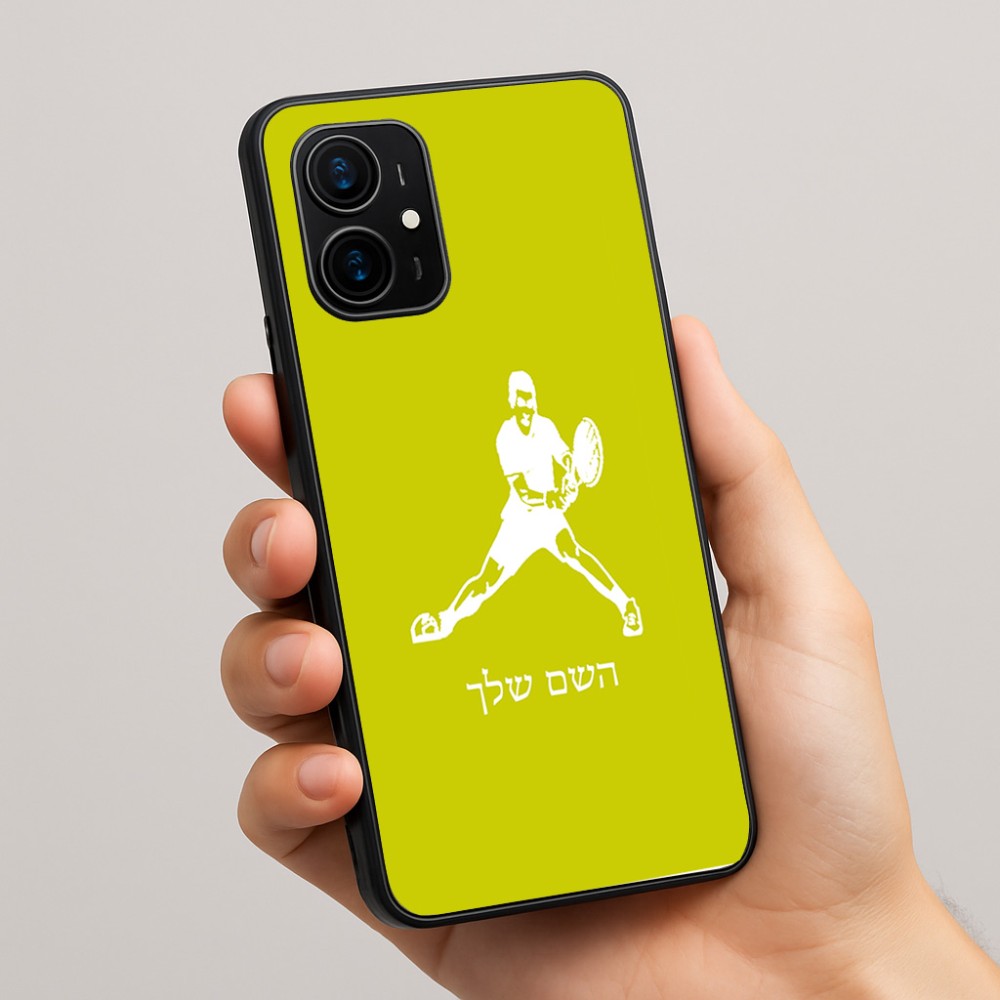 כיסוי בעיצוב אישי עם השם שלך לדגם - Realme 16 Pro+ 5G בעיצוב שחקן טניס