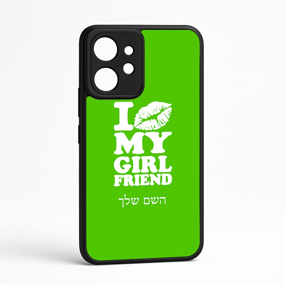 כיסוי בעיצוב אישי עם השם שלך לדגם - Realme GT 8 Pro 5G בעיצוב לנשק את החברה שלי