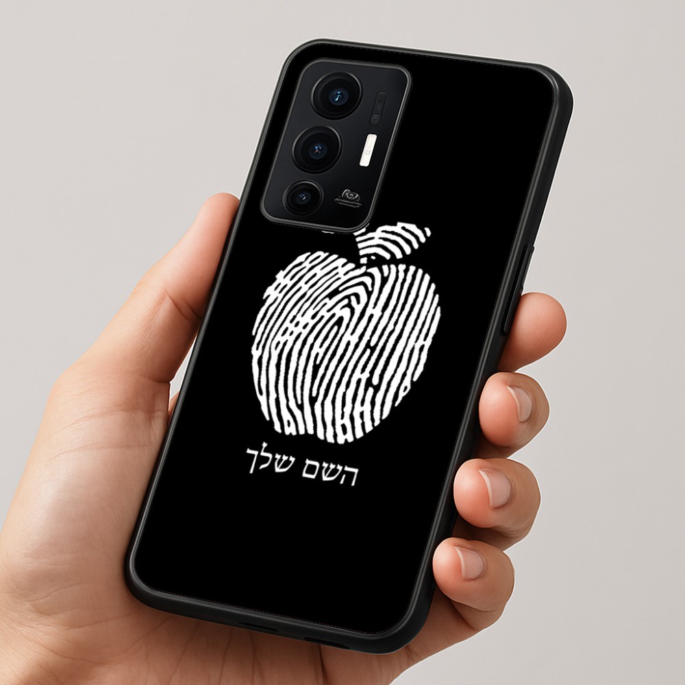 כיסוי בעיצוב אישי עם השם שלך לדגם - Realme GT 8 Pro 5G בעיצוב הדפס תפוח
