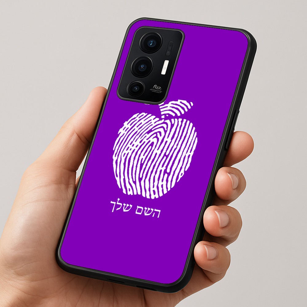 כיסוי בעיצוב אישי עם השם שלך לדגם - Realme GT 8 Pro 5G בעיצוב הדפס תפוח