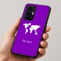 כיסוי בעיצוב אישי עם השם שלך לדגם - Realme GT 8 Pro 5G בעיצוב מפת העולם