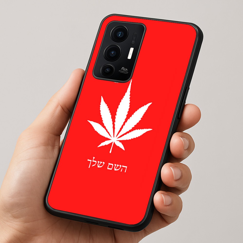 כיסוי בעיצוב אישי עם השם שלך לדגם - Realme GT 8 Pro 5G בעיצוב עלה מריחואנה - גראס
