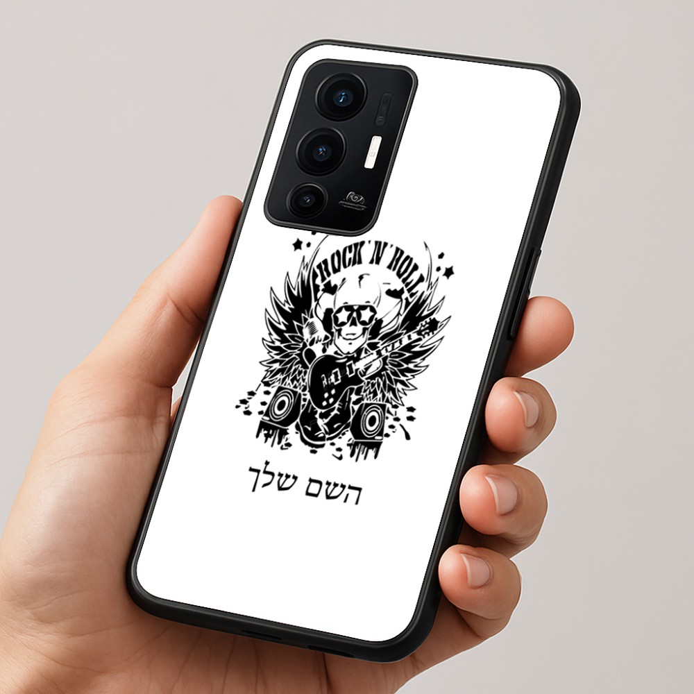 כיסוי בעיצוב אישי עם השם שלך לדגם - Realme GT 8 Pro 5G בעיצוב רוקנרול