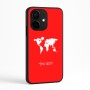 כיסוי בעיצוב אישי עם השם שלך לדגם - Realme Narzo 70 Pro 5G בעיצוב מפת העולם