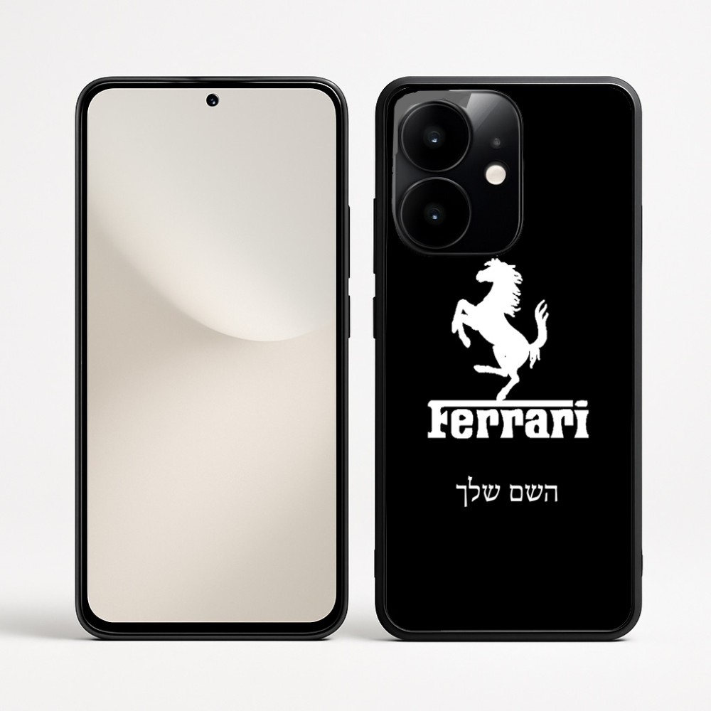 כיסוי בעיצוב אישי עם השם שלך לדגם - Realme Narzo 70 Pro 5G בעיצוב פרארי