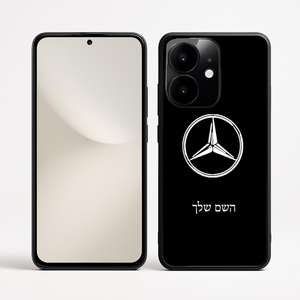 כיסוי בעיצוב אישי עם השם שלך לדגם - Realme Narzo 70 Pro 5G בעיצוב מרצדס-בנץ