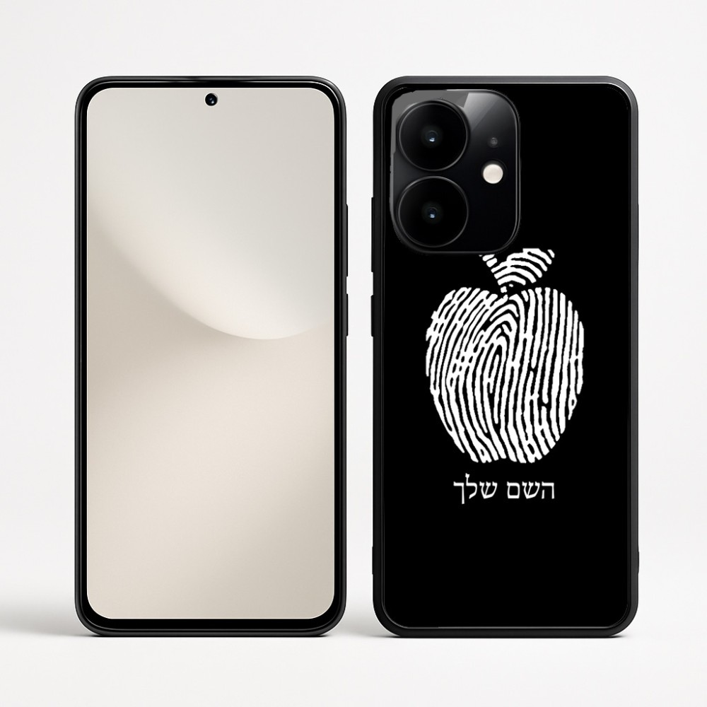 כיסוי בעיצוב אישי עם השם שלך לדגם - Realme Narzo 70 Pro 5G בעיצוב הדפס תפוח