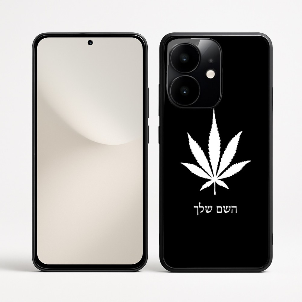 כיסוי בעיצוב אישי עם השם שלך לדגם - Realme Narzo 70 Pro 5G בעיצוב עלה מריחואנה - גראס