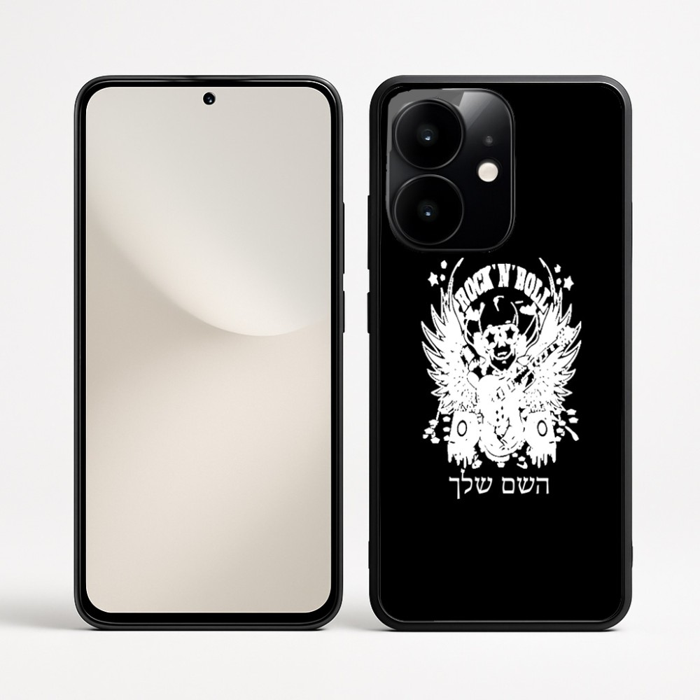 כיסוי בעיצוב אישי עם השם שלך לדגם - Realme Narzo 70 Pro 5G בעיצוב רוקנרול