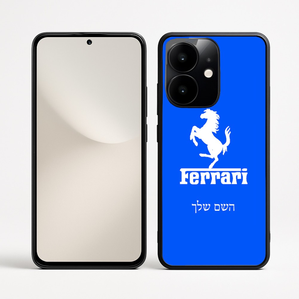 כיסוי בעיצוב אישי עם השם שלך לדגם - Realme Narzo 70 Pro 5G בעיצוב פרארי