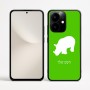 כיסוי בעיצוב אישי עם השם שלך לדגם - Realme Narzo 70 Pro 5G בעיצוב קרנף